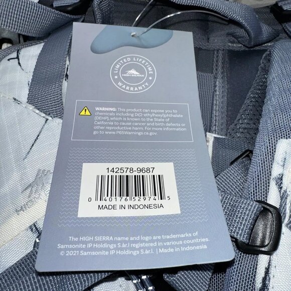 High Sierra Pathway 2.0 Women's 60L Backpack hiking Cracked Ice/Grey Blue NEW - Picture 14 of 14